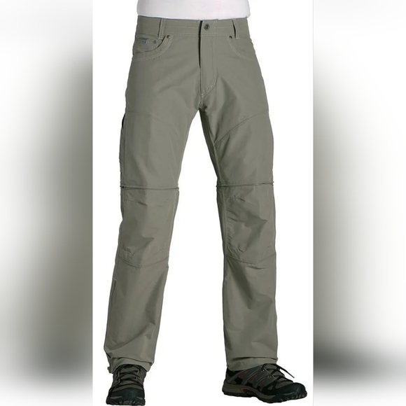 KUHL Khaki Gray Liberator Convertible Stealth Zip Cargo Pants Size 32x32 - Picture 2 of 13